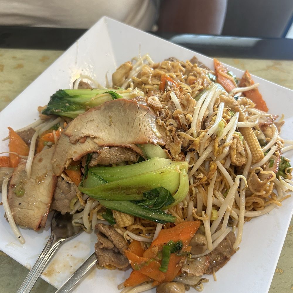 Fried noodles with various meat Fried noodles with various meat