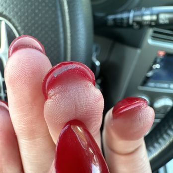 True Bliss Nails & Spa - Blue left over from my original nails and cuts to my finger - Nail Salons Near Me - Litchfield, Connecticut True Bliss Nails & Spa - Blue left over from my original nails and cuts to my finger - Nail Salons Near Me - Litchfield, Connecticut