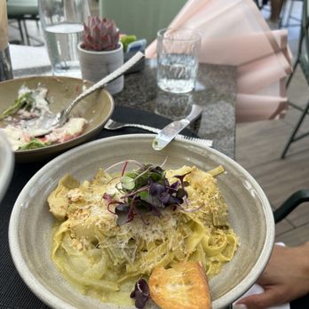 The Rooftop - Fresh Fettuccine with Artichoke - Asian Fusion Near Me - Beverly Hills, California The Rooftop - Fresh Fettuccine with Artichoke - Asian Fusion Near Me - Beverly Hills, California