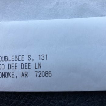Doublebee's - top of cash register receipt - Gas Stations Near Me - Lonoke, Arkansas Doublebee's - top of cash register receipt - Gas Stations Near Me - Lonoke, Arkansas