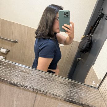 Dream Salon - The side with a swoosh bang after a haircut by Yen. - Hair Salons Near Me - San Ramon, California