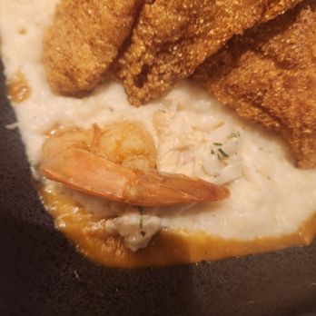 Sunrise Social - Seafood gumbo, the crab meat is seen here with the shrimp and fish - Breakfast & Brunch Near Me - Cherry Hill Township, New Jersey Sunrise Social - Seafood gumbo, the crab meat is seen here with the shrimp and fish - Breakfast & Brunch Near Me - Cherry Hill Township, New Jersey