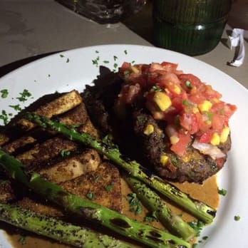The Top - Ancho Black Bean Cakes with blackened tofu - New American Near Me - Gainesville, Florida