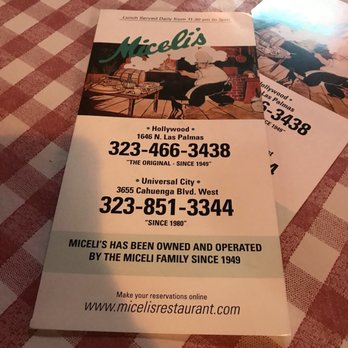 Miceli's - Italian Near Me - Los Angeles, California