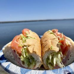 The North End Pizzeria - Large Ham & Cheese, lettuce, tomato, oil & vinegar DELICIOUS!