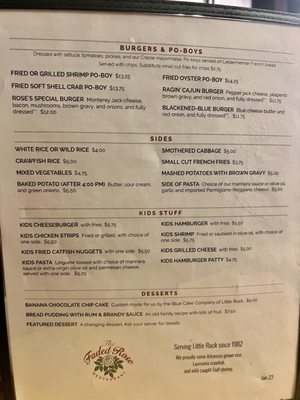 Menu photo 2 Faded Rose Restaurant Little Rock, AR