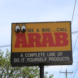 Arab TermitePest Control of Cincinnati - Our famous sign.