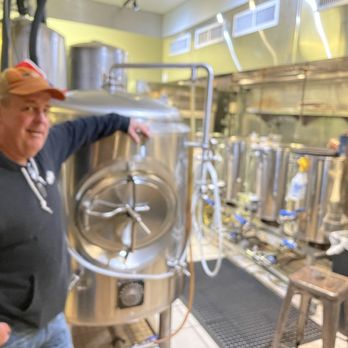 Oak Bay Brewery - Brewmaster Brian making magic - Breweries Near Me - Hyannis, Massachusetts