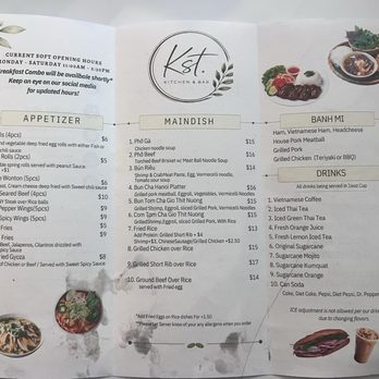 K St Kitchen and Bar - Menu - back - Vietnamese Near Me - Sacramento, California