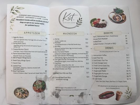 Menu photo 1 K St Kitchen and Bar Sacramento, CA