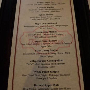 Village Square Tap House - Craft cocktail menu w housemade syrups. - Pubs Near Me - Clemmons, North Carolina Village Square Tap House - Craft cocktail menu w housemade syrups. - Pubs Near Me - Clemmons, North Carolina
