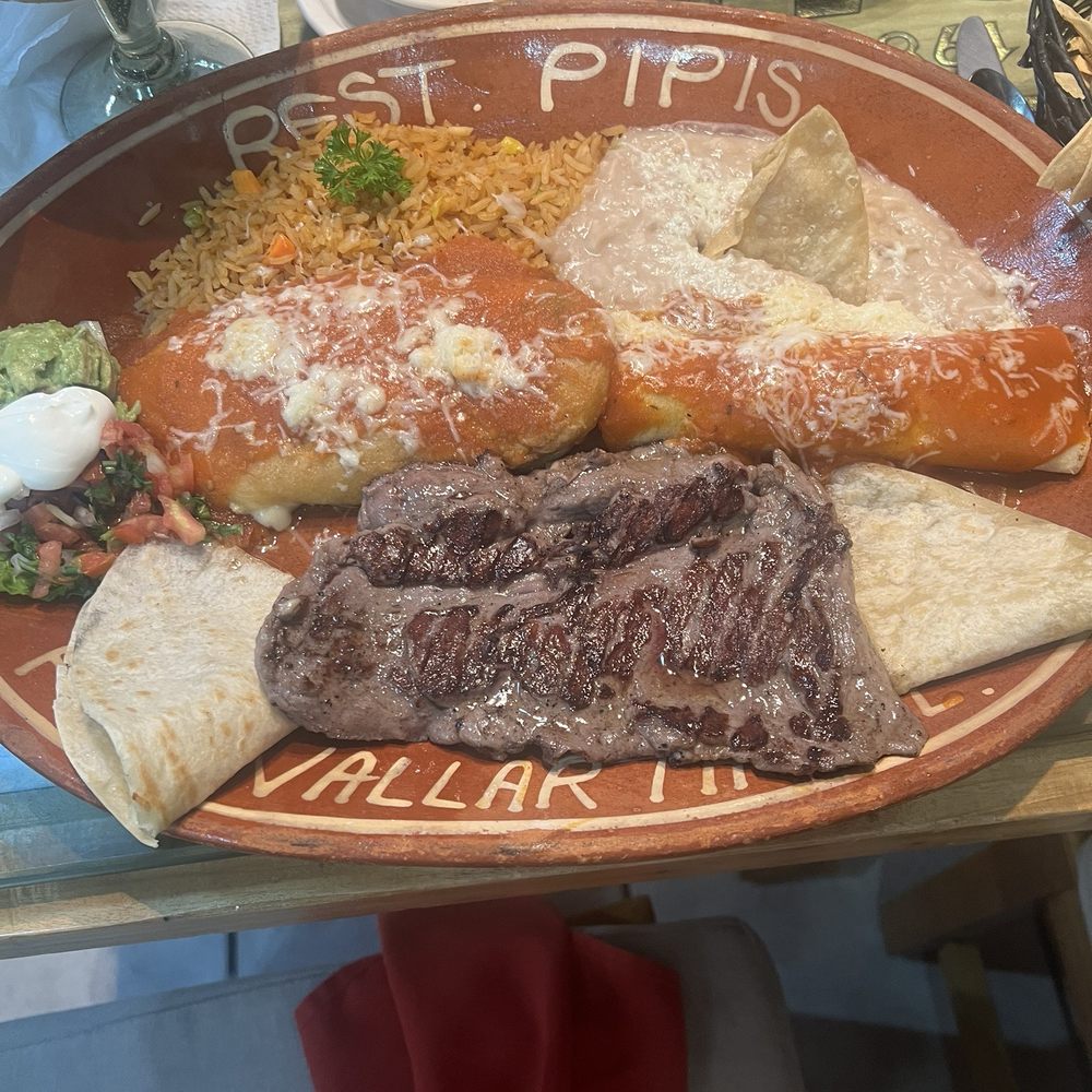 Pipi's - My marinated steak dinner with accompaniments. - Mexican Near Me - Puerto Vallarta, JAL Pipi's - My marinated steak dinner with accompaniments. - Mexican Near Me - Puerto Vallarta, JAL