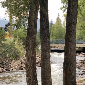 Casa Grande Mexican Restaurant - View of the river from our table outside - Mexican Near Me - Estes Park, Colorado Casa Grande Mexican Restaurant - View of the river from our table outside - Mexican Near Me - Estes Park, Colorado