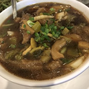 Mr Dumpling - Beef noodle soup with chunks of well stewed beef and tendons & preserved vegetables - Taiwanese Near Me - Apex, North Carolina