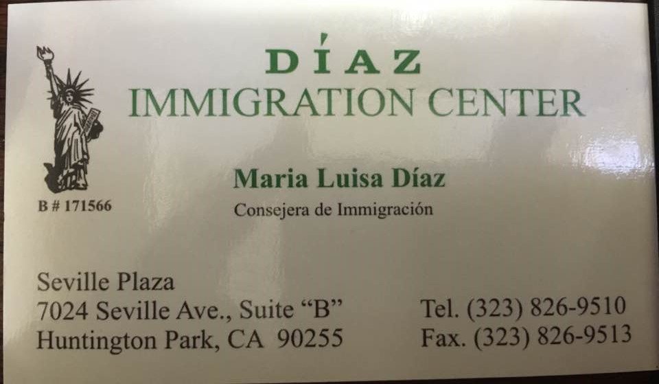 Diaz Immigration Center - immigration attorney in Huntington Park, CA