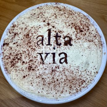 Alta Via Market Square - Tiramisu with espresso, ladyfingers, whipped mascarpone, and cocoa - Italian Near Me - Pittsburgh, Pennsylvania Alta Via Market Square - Tiramisu with espresso, ladyfingers, whipped mascarpone, and cocoa - Italian Near Me - Pittsburgh, Pennsylvania