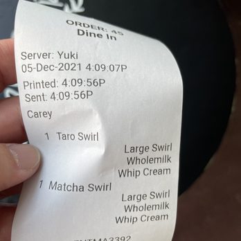 Cafe Pruvia - Receipt - Bubble Tea Near Me - Gardena, California