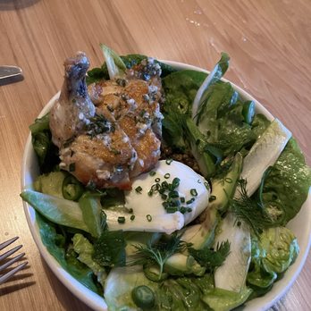 Paseo - LYONNAISE SALAD with chicken added - Mexican Near Me - Anaheim, California Paseo - LYONNAISE SALAD with chicken added - Mexican Near Me - Anaheim, California