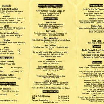The Lion's Den Cafe - Menu (which is said to be outdated by the owner, Ken) - Breakfast & Brunch Near Me - Vancouver, British Columbia