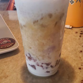 T Coffee Lovers - Rainbow smash up.. mung bran, red bean, taro, ice, coconut milk- perfect on a hot day - Bubble Tea Near Me - San Jose, California T Coffee Lovers - Rainbow smash up.. mung bran, red bean, taro, ice, coconut milk- perfect on a hot day - Bubble Tea Near Me - San Jose, California