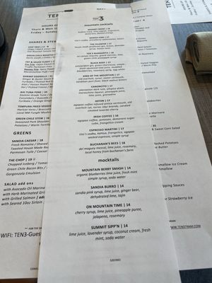 Menu photo 5 TEN 3 Albuquerque, NM
