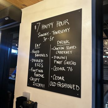 Cedar & Vine - Community Kitchen & Cocktails - Happy hour menu - New American Near Me - Dallas, Texas Cedar & Vine - Community Kitchen & Cocktails - Happy hour menu - New American Near Me - Dallas, Texas
