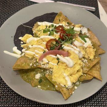 Tangerine Room - Chilaquiles with Green Salsa - New American Near Me - Anaheim, California Tangerine Room - Chilaquiles with Green Salsa - New American Near Me - Anaheim, California