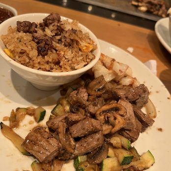 Benihana - Indianapolis - Hibachi steak with colossal shrimp + fried rice with steak - Sushi Bars Near Me - Indianapolis, Indiana