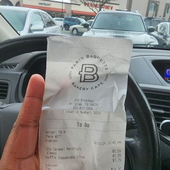 Paris Baguette - Receipt - Coffee & Tea Near Me - Millbrae, California