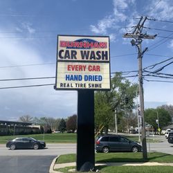 Burnham Car Wash - Business sign