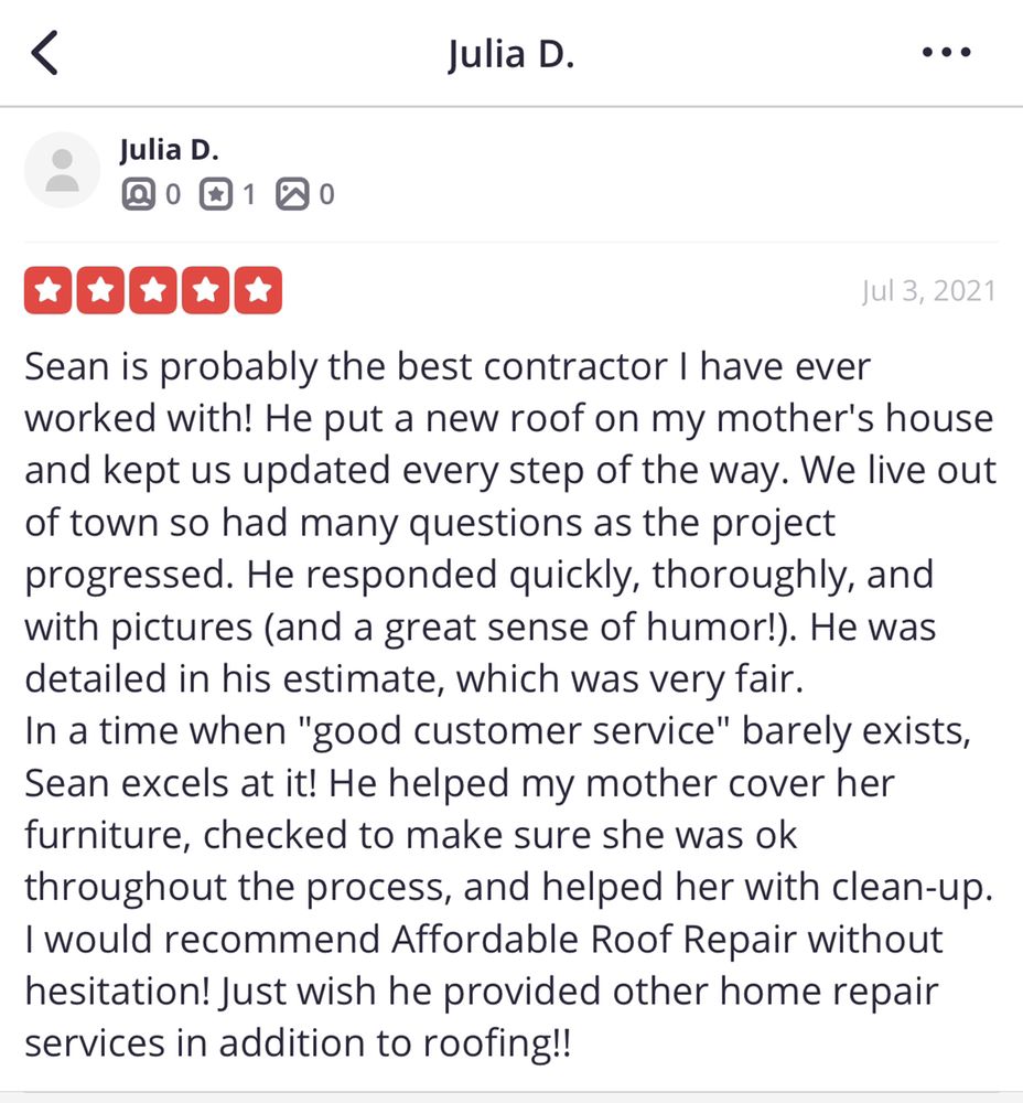Slide of Affordable Roofing and Repairs