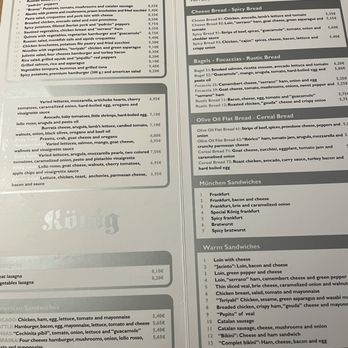 König Girona Nord - Menu - Tapas Bars Near Me - Girona, GI