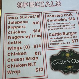 Lunch menu!