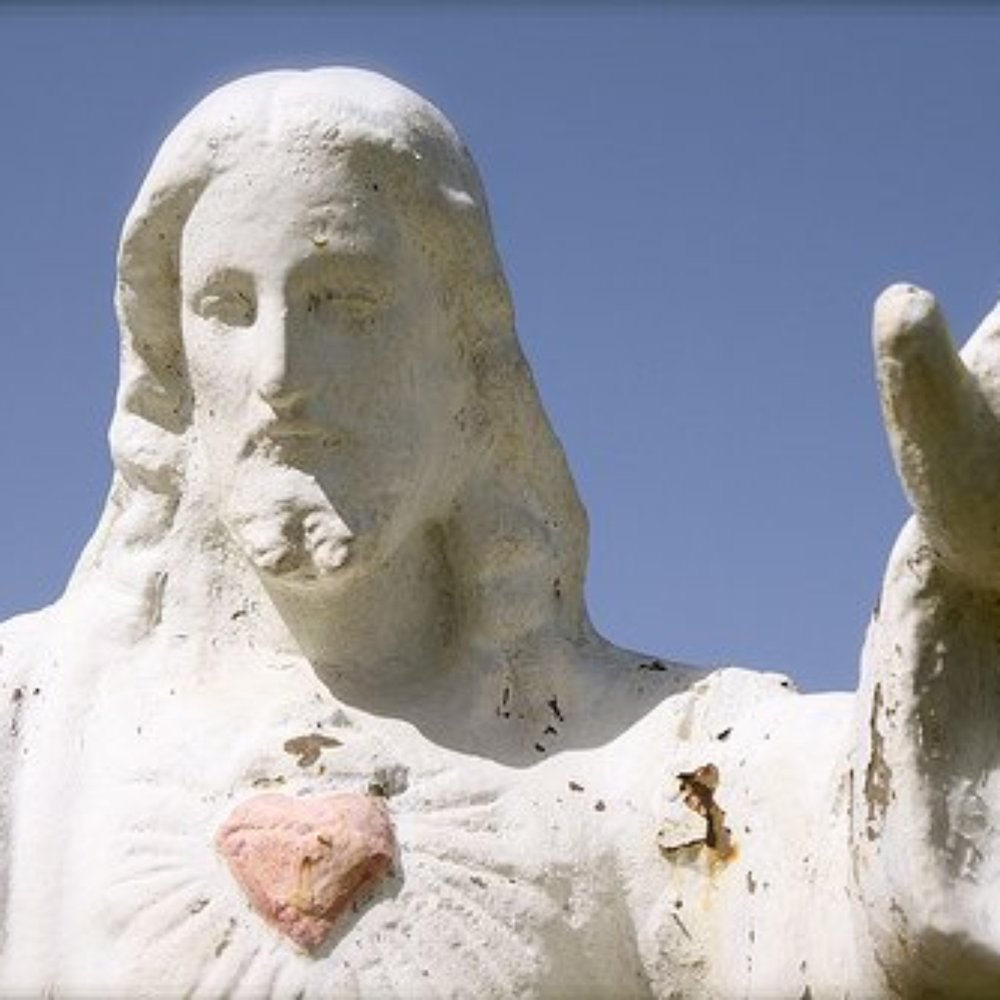 Holy Hope Cemetery - Sacred heart of Jesus statue. His heart is representative of His divine love for humanity. - Funeral Services & Cemeteries Near Me - Tucson, Arizona