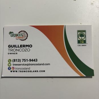 Tronco's Land - Business card - Tree Services Near Me - Tampa Palms, Florida Tronco's Land - Business card - Tree Services Near Me - Tampa Palms, Florida