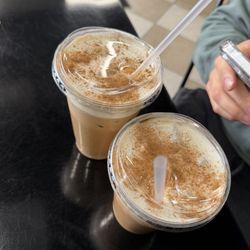 La Cafeteria - Iced horchata latte w/ almond milk half sweet.