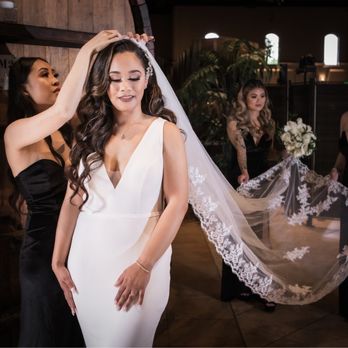 Luxury Alterations - Wedding dress, crepe style wedding dress, bride - Sewing & Alterations Near Me - Tarzana, California