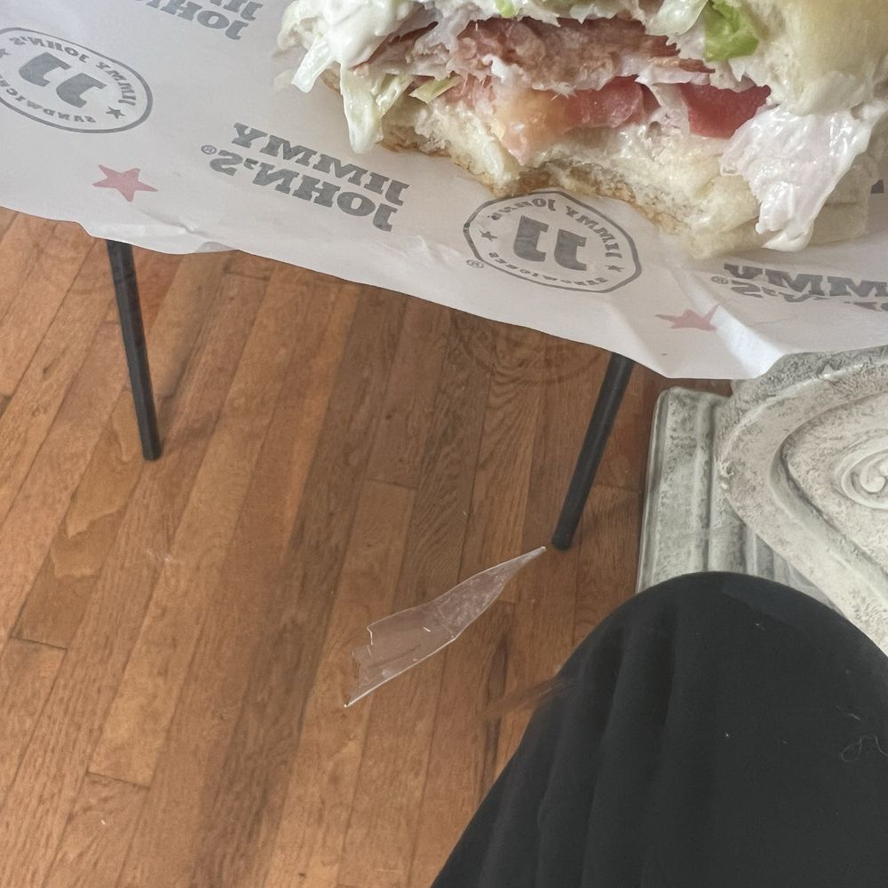 plastic in sandwich