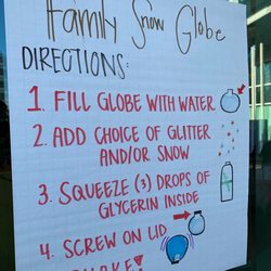 Family event: snow globe making!