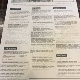 Menu as of 06/30/18