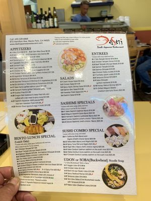Menu photo 2 Dashi Japanese Restaurant Menlo Park, CA