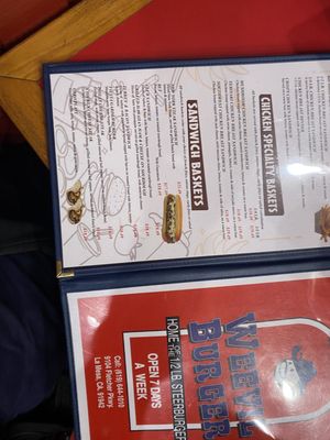 Menu photo 2 The Weevil Burger La Mesa, CA Menu photo 2 The Weevil Burger La Mesa, CA