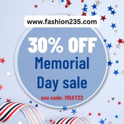 Fashion 235 - enjoy 30% off sitewide until 5/29 11:59pm EST