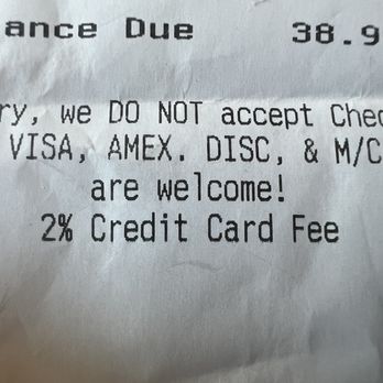 Joseph's Grill - They are up front & honest about the credit card fee. No checks - American Near Me - Saint Paul, Minnesota