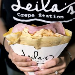 Leila's Crepe Station - Ham & cheese Crepe
