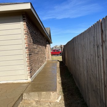 Texas Patios Backyard Living - New sidewalk attached to new patio to match. - Patio Coverings Near Me Texas Patios Backyard Living - New sidewalk attached to new patio to match. - Patio Coverings Near Me