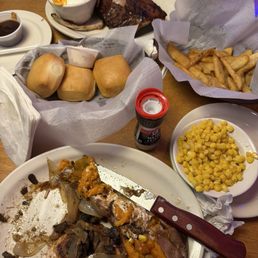 The chicken was excessively oily and was covered withPortobello Mushroom Chicken, Sweet Potato, Buttered Corn, and Rattlesnake Bites. The chicken was excessively oily and was covered withPortobello Mushroom Chicken, Sweet Potato, Buttered Corn, and Rattlesnake Bites.
