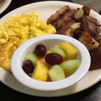 Scramblers Cafe - Sausage, scrambled eggs, potatoes and fresh fruit - Breakfast & Brunch Near Me - Norco, California Scramblers Cafe - Sausage, scrambled eggs, potatoes and fresh fruit - Breakfast & Brunch Near Me - Norco, California