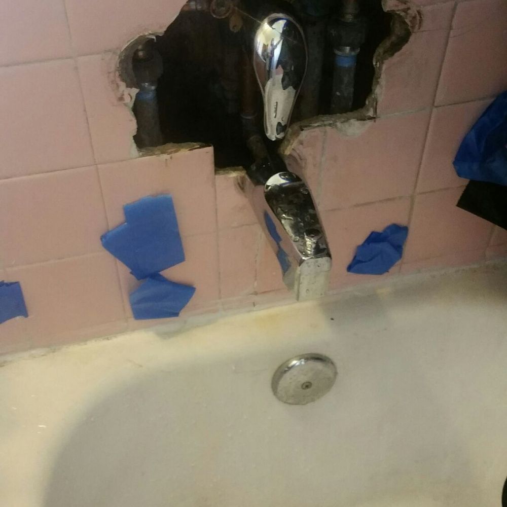 Regrout Systems - This is what it looked like after the plumber - Grout Services Near Me - Long Beach, California Regrout Systems - This is what it looked like after the plumber - Grout Services Near Me - Long Beach, California