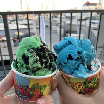 Scoop Deck Ice Cream Shop - Peppermint Cookie and Cookie Monster (best out of the 3) & blueberry cheesecake - Ice Cream & Frozen Yogurt Near Me - Dana Point, California Scoop Deck Ice Cream Shop - Peppermint Cookie and Cookie Monster (best out of the 3) & blueberry cheesecake - Ice Cream & Frozen Yogurt Near Me - Dana Point, California